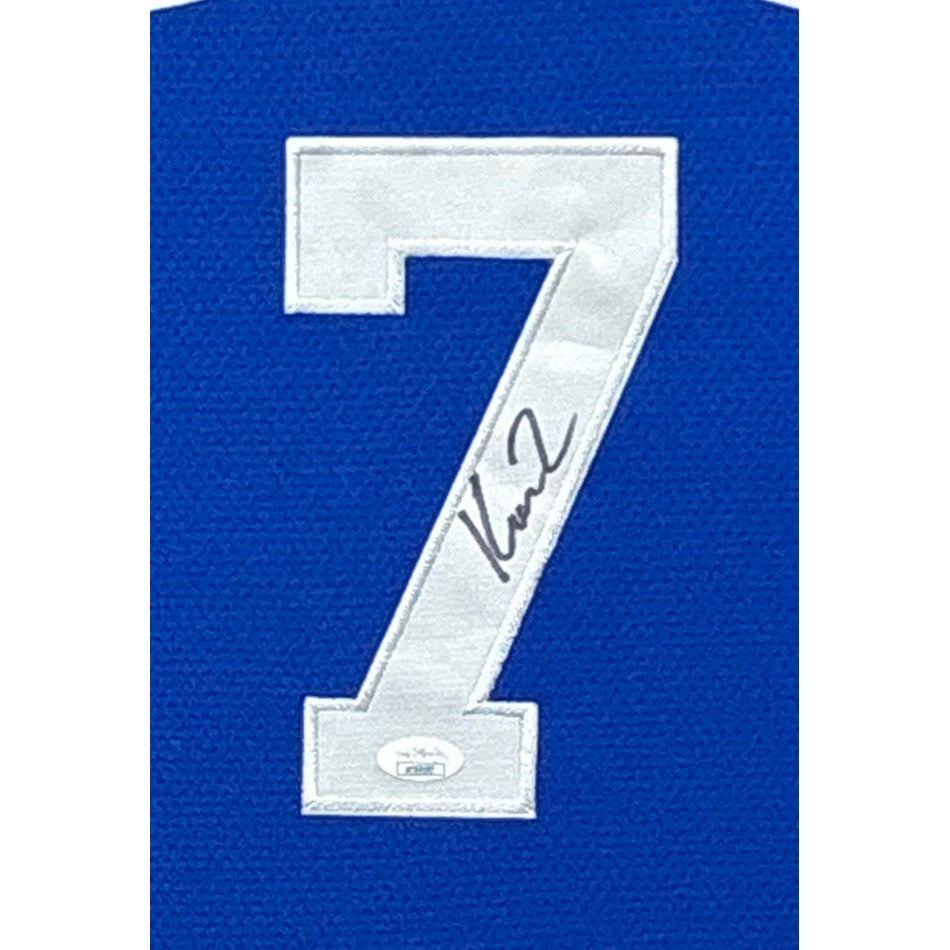 Kon Knueppel Signed Framed Jersey JSA Autographed Duke Blue Devils