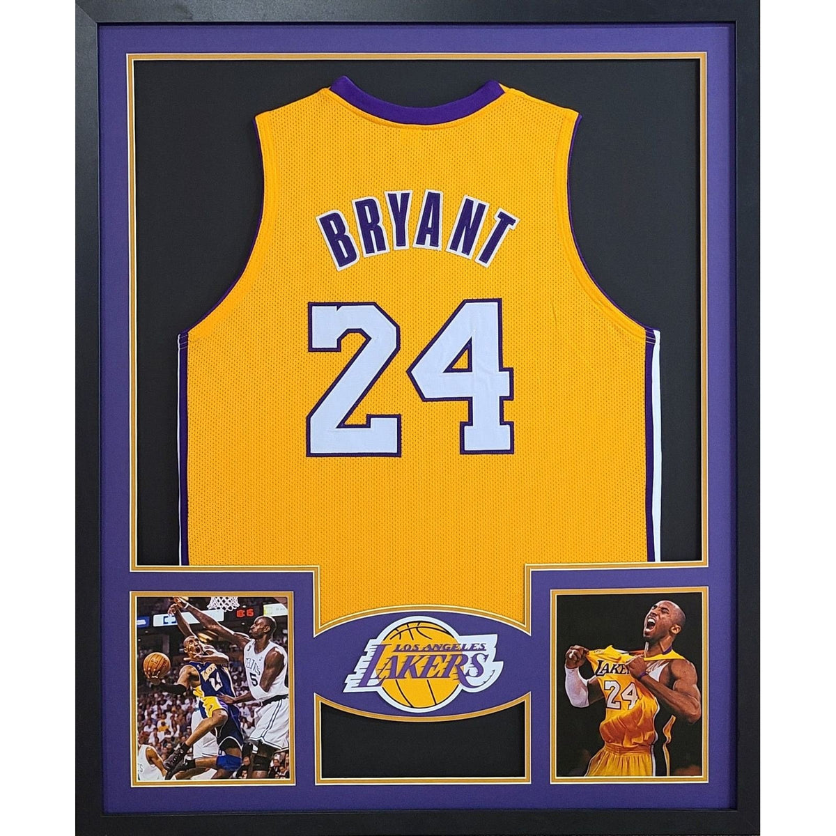 Kobe Bryant UNSIGNED Framed Jersey Los Angeles Lakers L.A. NL