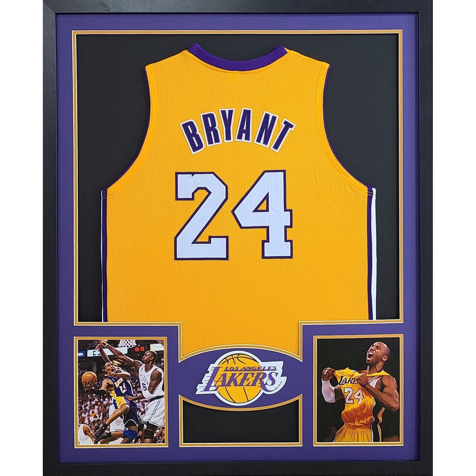 Kobe Bryant UNSIGNED Framed Jersey Los Angeles Lakers L.A. NL