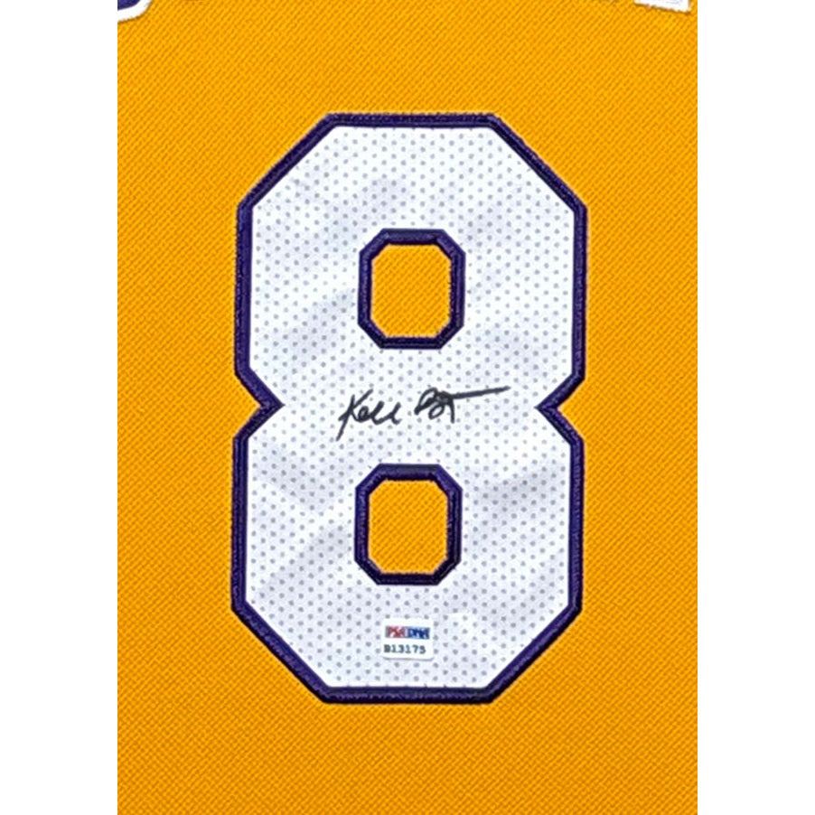 Kobe Bryant Framed Signed Jersey Autographed Signed Lakers Suede PSA/DNA