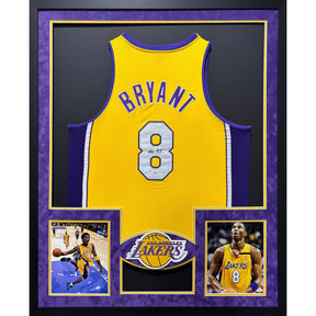 Kobe Bryant Framed Signed Jersey PSA/DNA Autographed Signed Lakers Suede LA