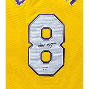 Kobe Bryant Framed Signed Jersey PSA/DNA Autographed Signed Lakers Suede LA