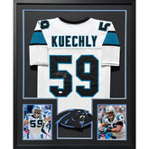 Luke Kuechly Framed Signed White Jersey JSA Autographed Carolina Panthers