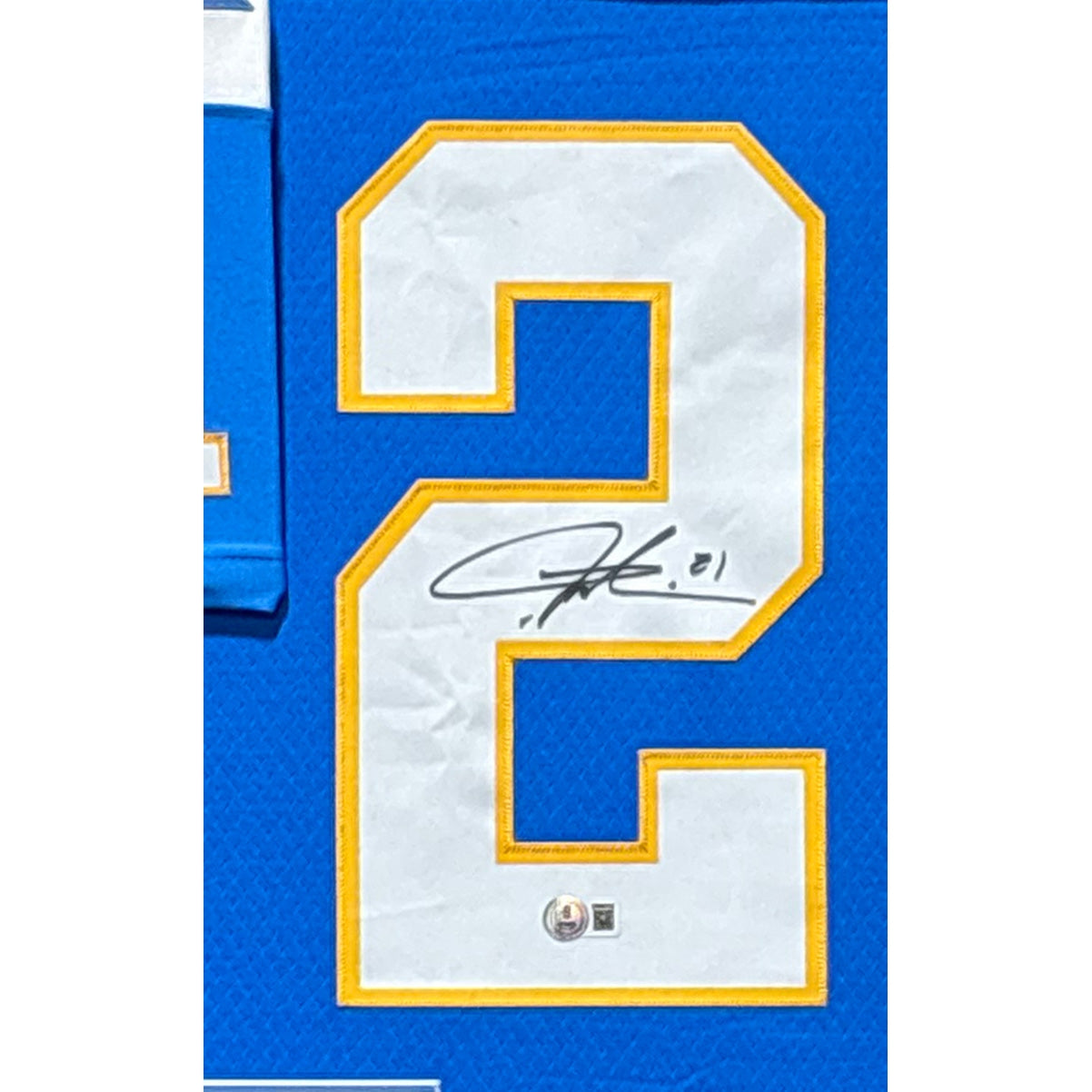 LaDainian Tomlinson Framed Jersey Beckett Autographed Signed Chargers NS