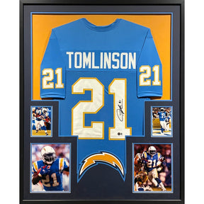 LaDainian Tomlinson Framed Jersey Beckett Autographed Signed Chargers TCU