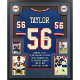 Lawrence Taylor Framed Stat Jersey Beckett Autographed Signed New York Giants