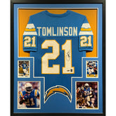 LaDainian Tomlinson Framed Jersey GTSM Autographed Signed Chargers 4S