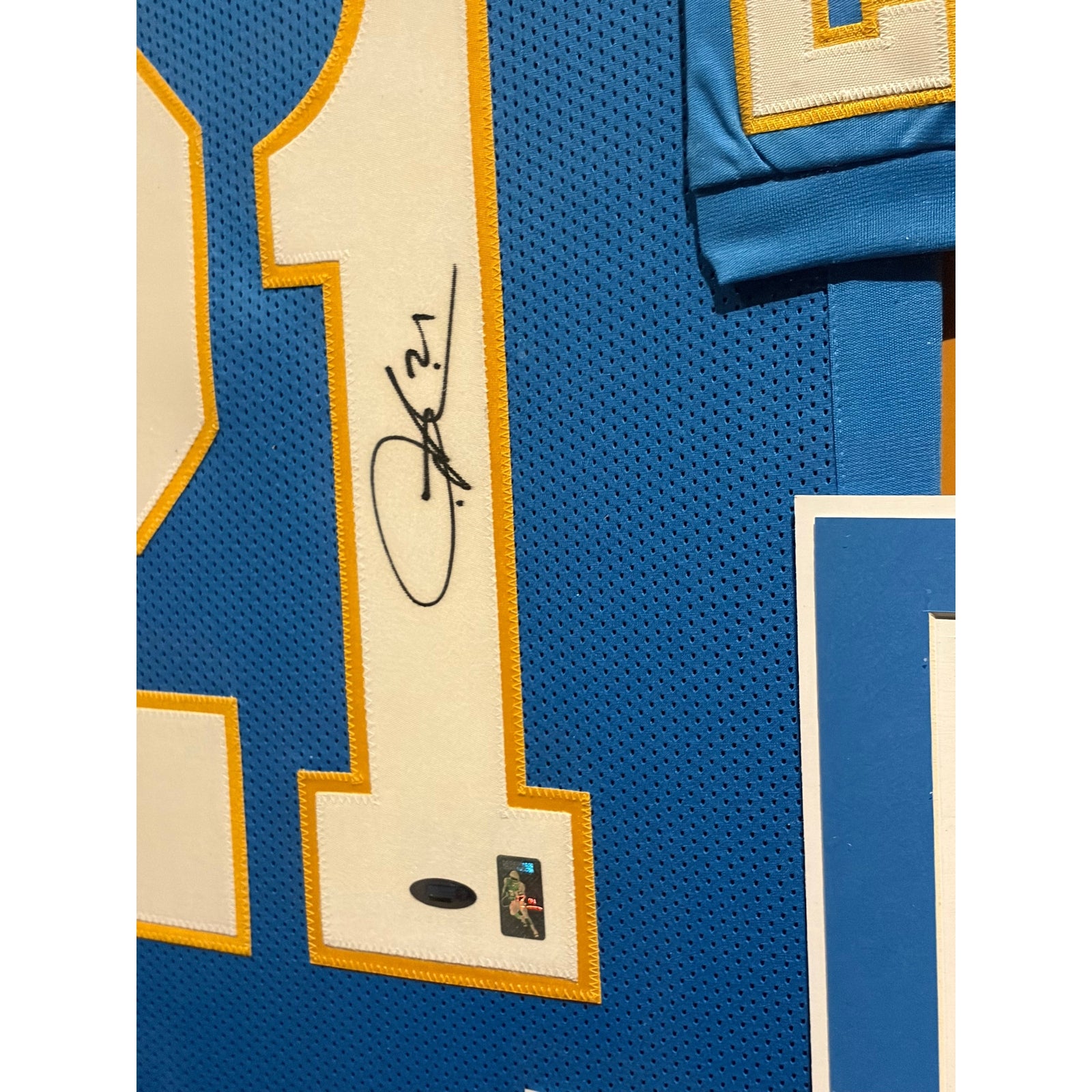 LaDainian Tomlinson Framed Jersey GTSM Autographed Signed Chargers 4S