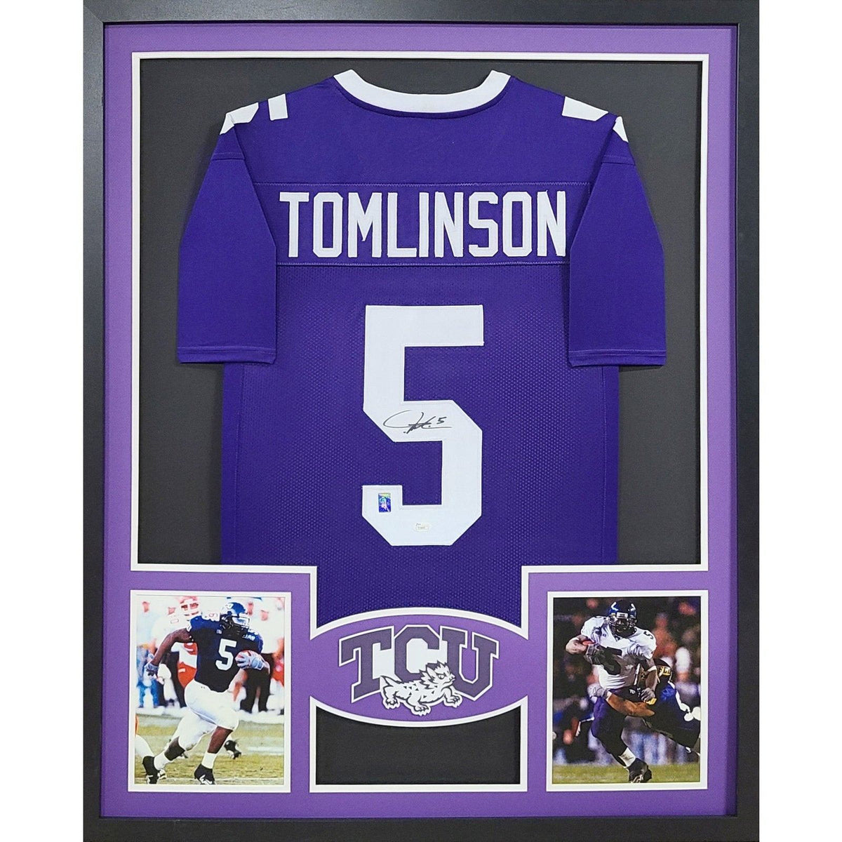 LaDainian Tomlinson Framed Home Jersey JSA Autographed Signed TCU Horned Frogs