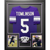 LaDainian Tomlinson Framed Jersey Leaf Autographed Signed TCU Horned Frogs