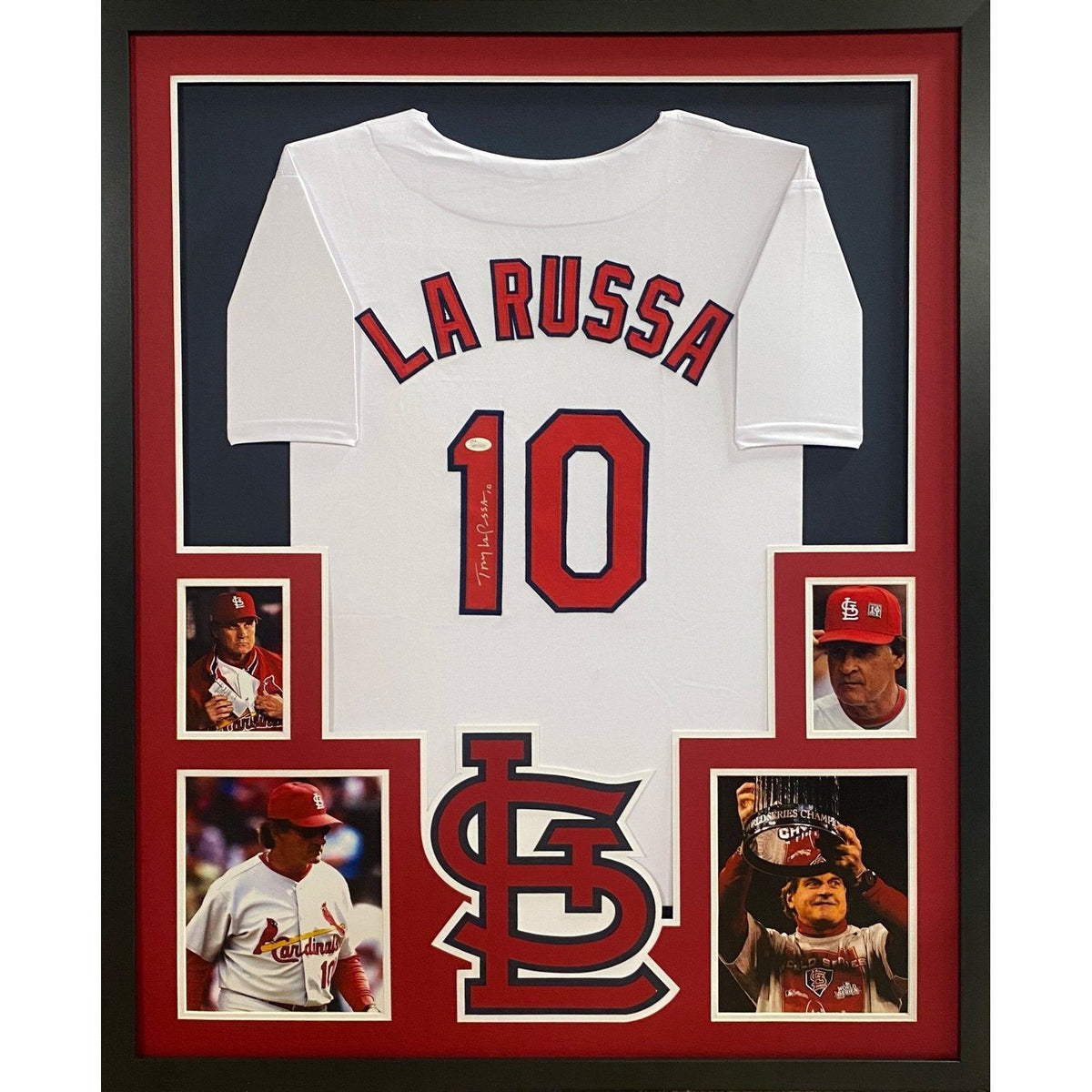 Tony LaRussa Framed Jersey JSA Autographed Signed St. Louis Cardinals