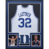 Christian Laettner Signed Framed Jersey JSA Autographed Duke Blue Devils