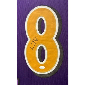 Lamar Jackson Framed Signed Jersey JSA Autographed Baltimore Ravens GN