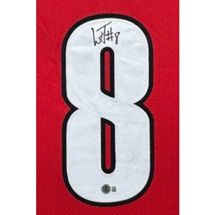 Lamar Jackson Framed Signed Red Jersey Beckett Autographed Louisville