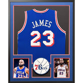 LeBron James UNSIGNED Framed Jersey Philadelphia 76ers
