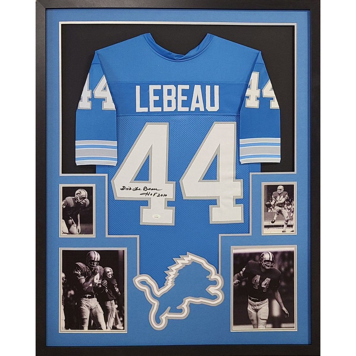 Dick Lebeau Signed Framed Jersey JSA Autographed Detroit Lions