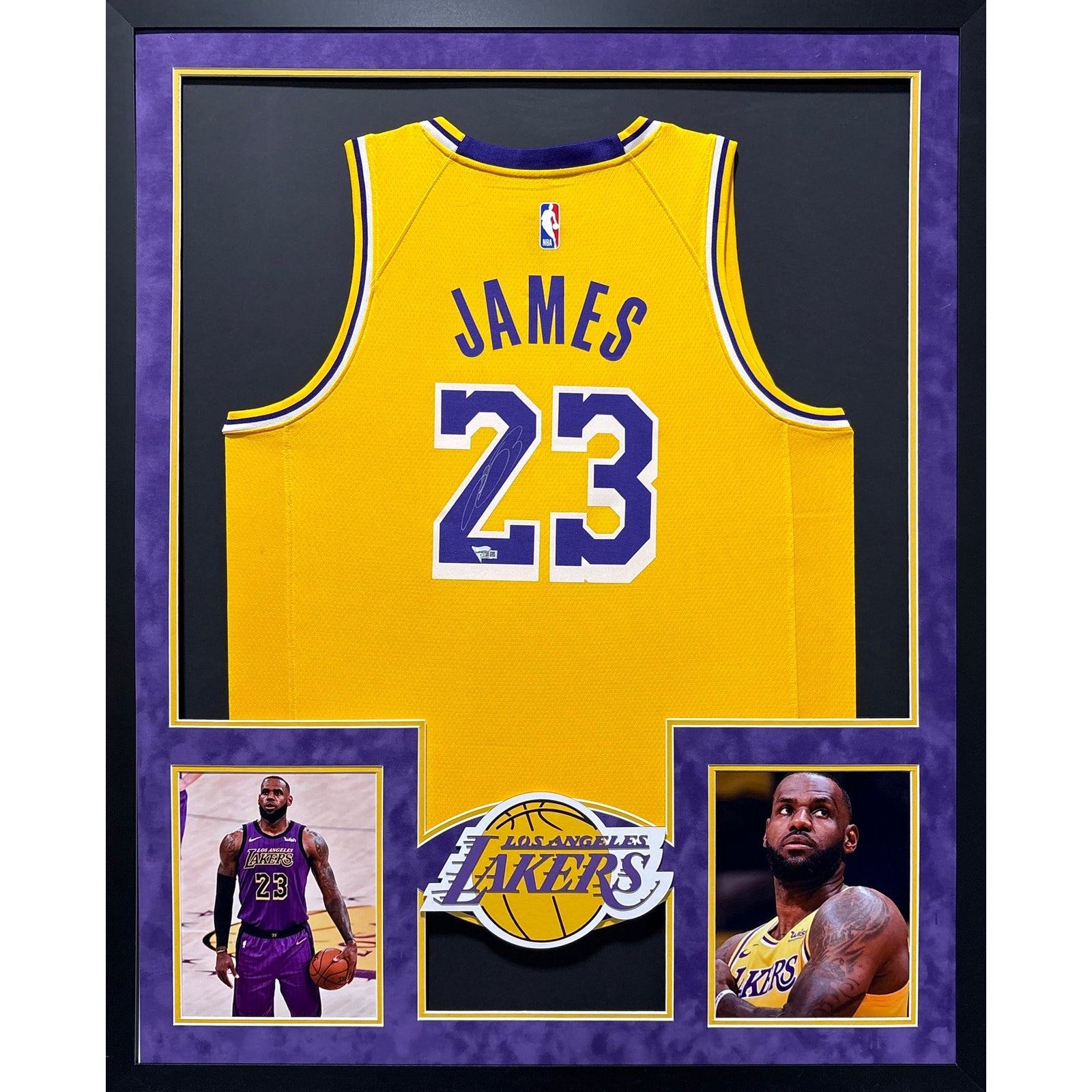 LeBron James Framed Signed Los Angeles Lakers Jersey Autographed PSA/DNA