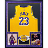 LeBron James Framed Signed Los Angeles Lakers Jersey Autographed PSA/DNA