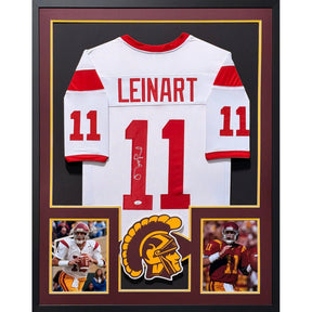 Matt Leinart Signed Framed White Jersey JSA Autographed USC Southern Cal