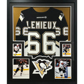 Mario Lemieux Framed Jersey JSA COA Autographed Signed Penguins