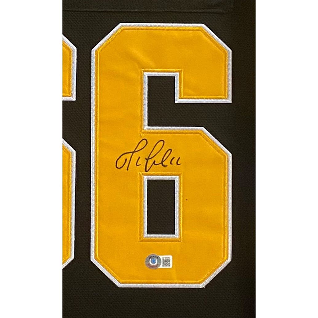 Mario Lemieux Framed White Jersey PSA/DNA Autographed Signed Penguins