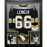 Mario Lemieux Framed TB Jersey PSA/DNA Autographed Signed Penguins