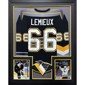 Mario Lemieux Framed TB Jersey PSA/DNA Autographed Signed Penguins