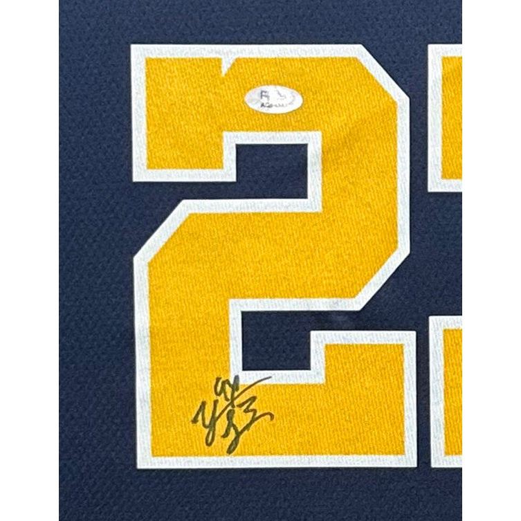Yaxel Lendeborg Signed Framed Jersey JSA Autographed Michigan