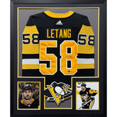 Kris Letang Framed Signed Jersey Frameworth Autographed Pittsburgh Penguins