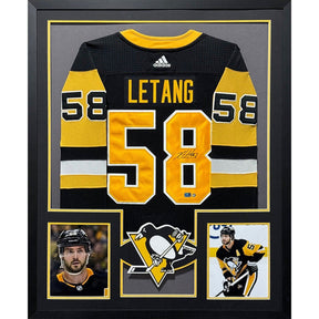 Kris Letang Framed Signed Jersey Frameworth Autographed Pittsburgh Penguins