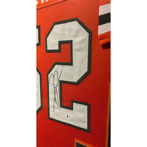 Ray Lewis Framed Orange Jersey Beckett Autographed Signed Miami Hurricanes