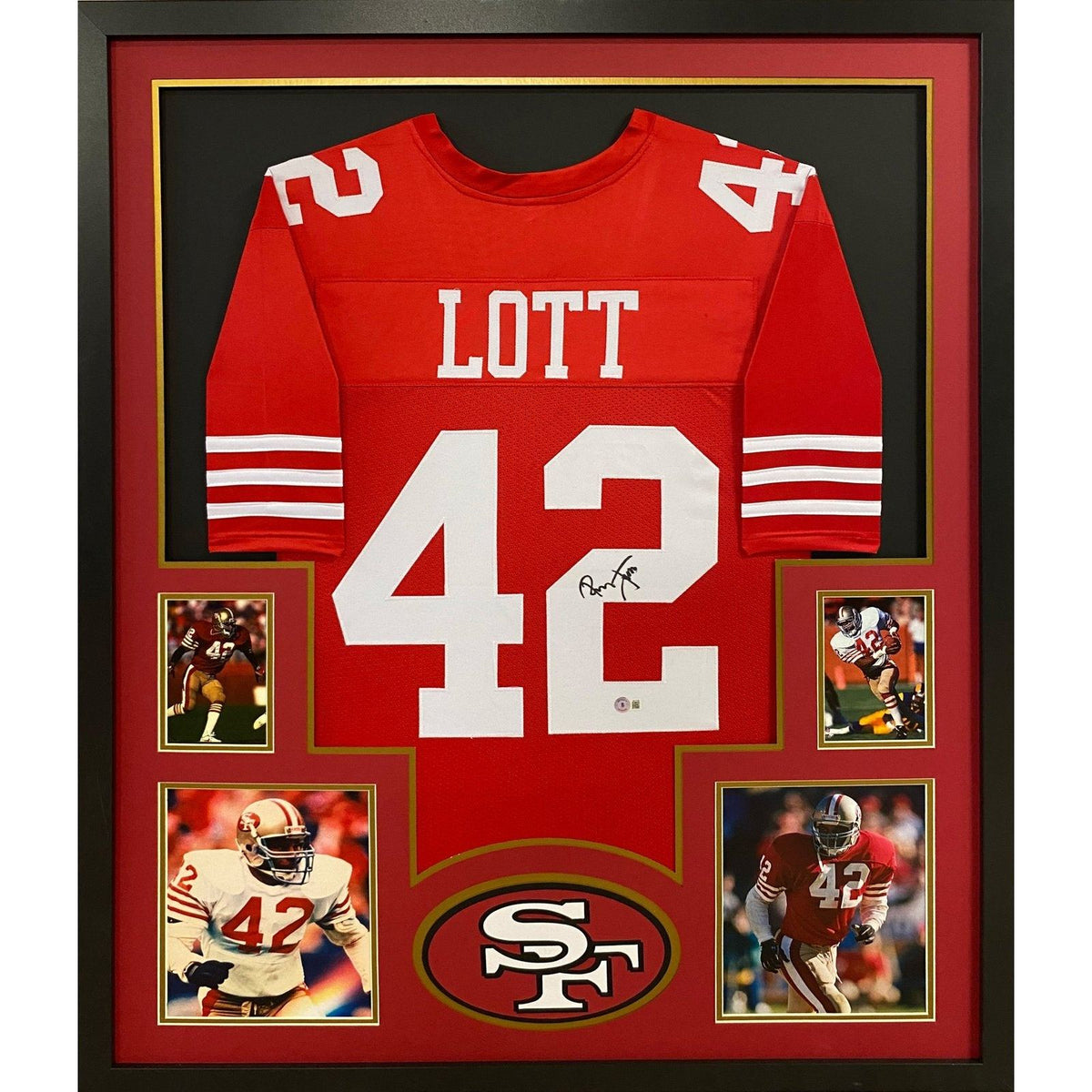 Ronnie Lott Framed Signed Jersey Beckett Autographed San Francisco 49ers