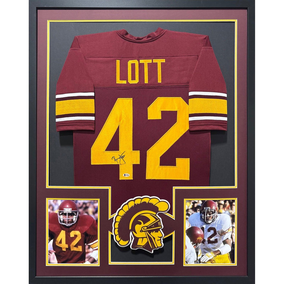 Ronnie Lott Framed Signed Jersey Beckett COA Autographed USC