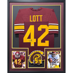 Ronnie Lott Framed Signed Jersey Beckett COA Autographed USC