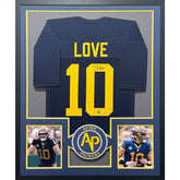 Jordan Love Framed Signed TB Jersey Beckett Autographed Green Bay Packers