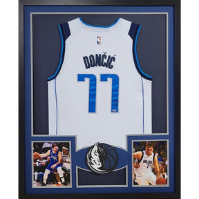 Luka Doncic Framed Jersey PSA/DNA Autographed Signed Dallas Mavericks Luca