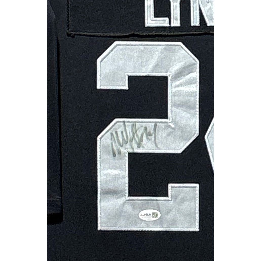 Marshawn Lynch Framed Jersey JSA Autographed Signed Raiders