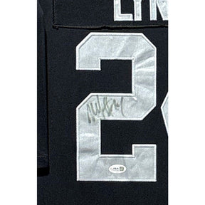 Marshawn Lynch Framed Jersey JSA Autographed Signed Raiders