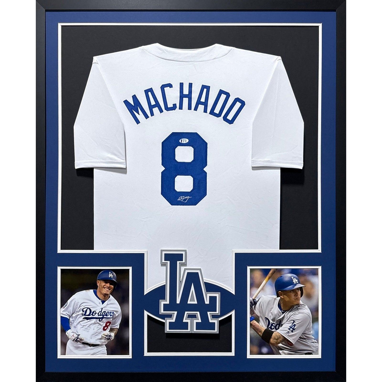 Manny Machado Framed Jersey Beckett Autographed Signed Los Angeles Dodgers