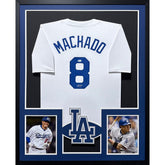 Manny Machado Framed Jersey Beckett Autographed Signed Los Angeles Dodgers