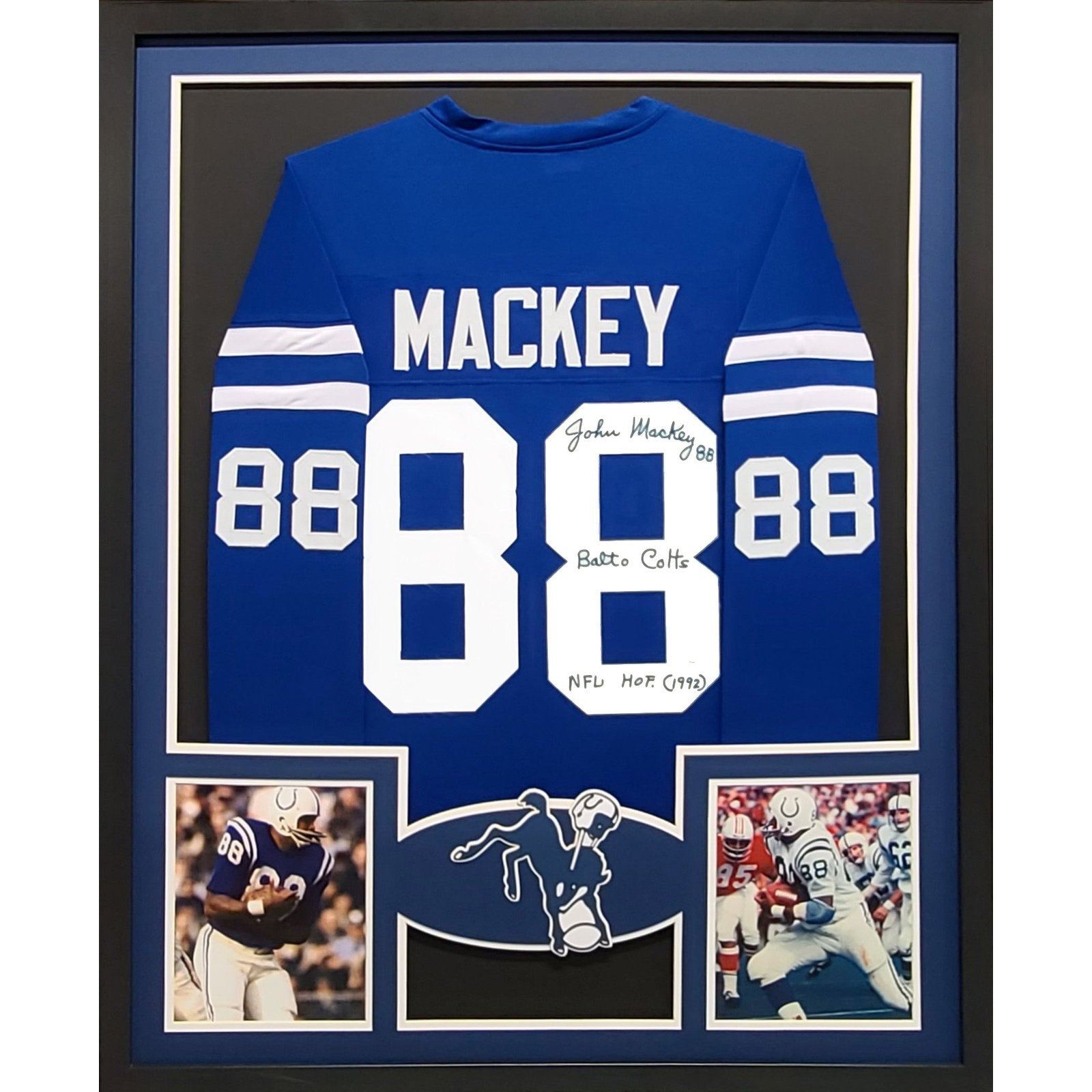 John Mackey Signed Framed Jersey JSA Autographed Baltimore Colts