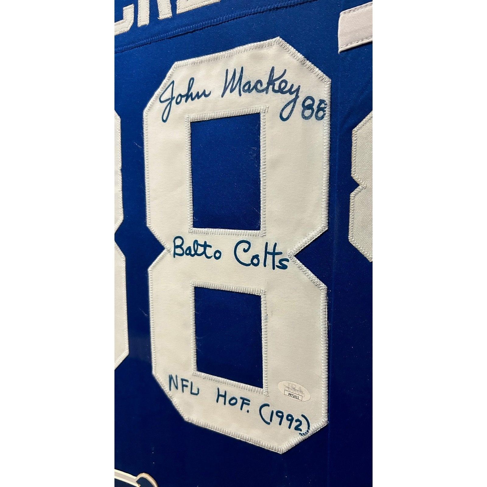 John Mackey Signed Framed Jersey JSA Autographed Baltimore Colts