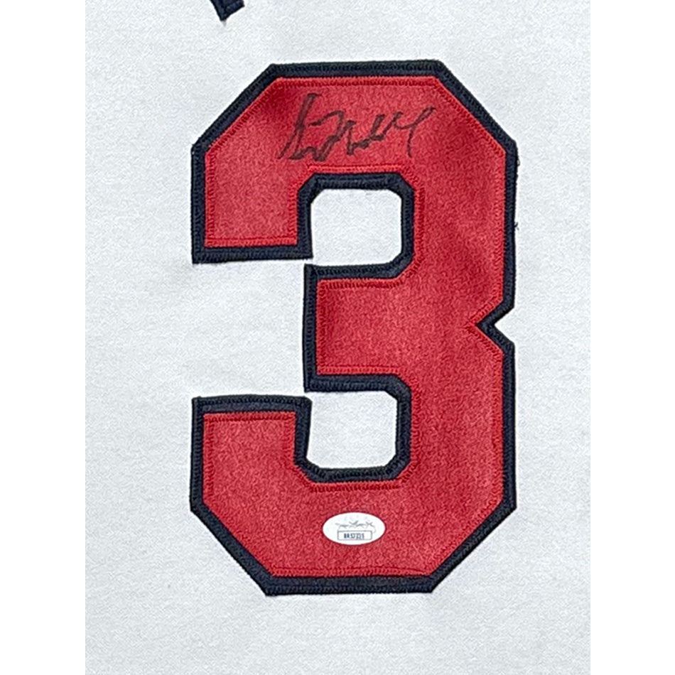 Greg Maddux Framed Signed White Jersey JSA COA Autographed Atlanta Braves