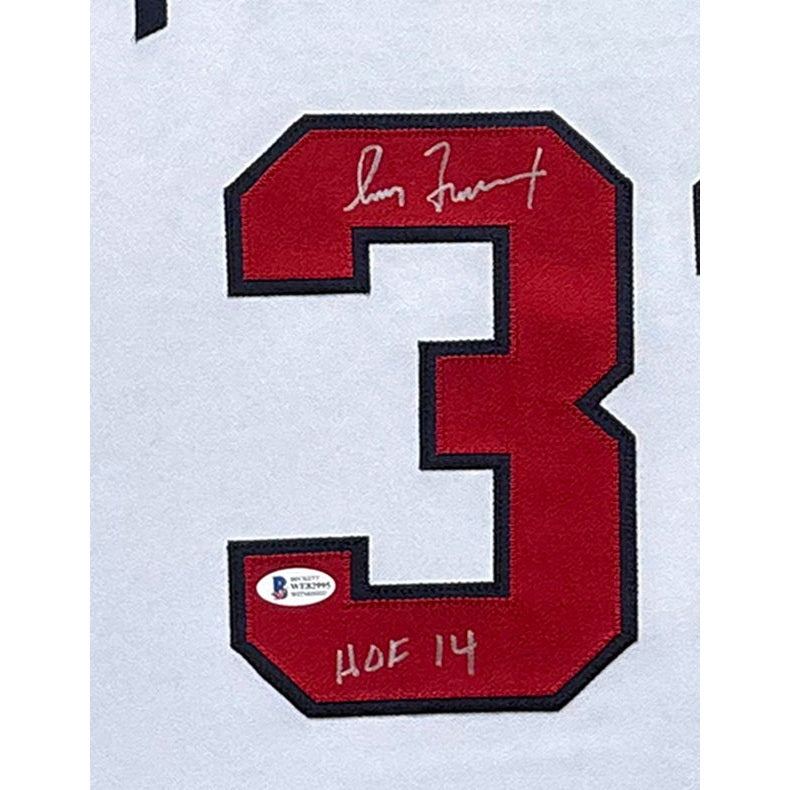 Greg Maddux Framed Signed Jersey Beckett Autographed Atlanta Braves Patches