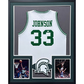 Magic Johnson Framed Jersey JSA Autographed Signed Michigan State 2P