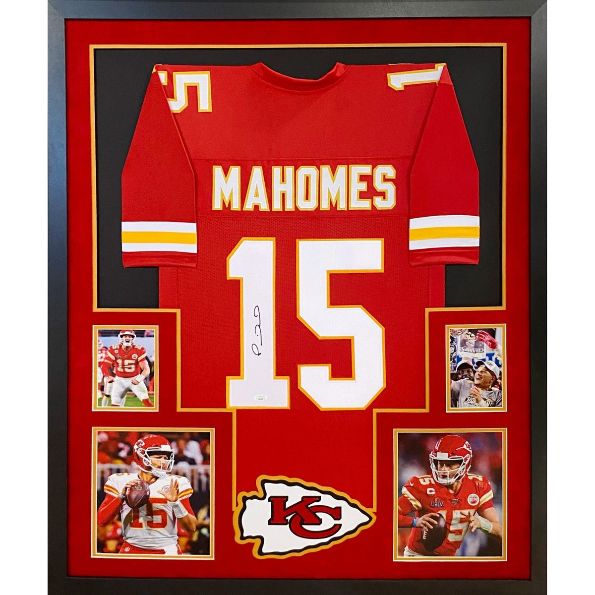 Patrick Mahomes Framed Red Jersey JSA Autographed Signed Kansas City Chiefs