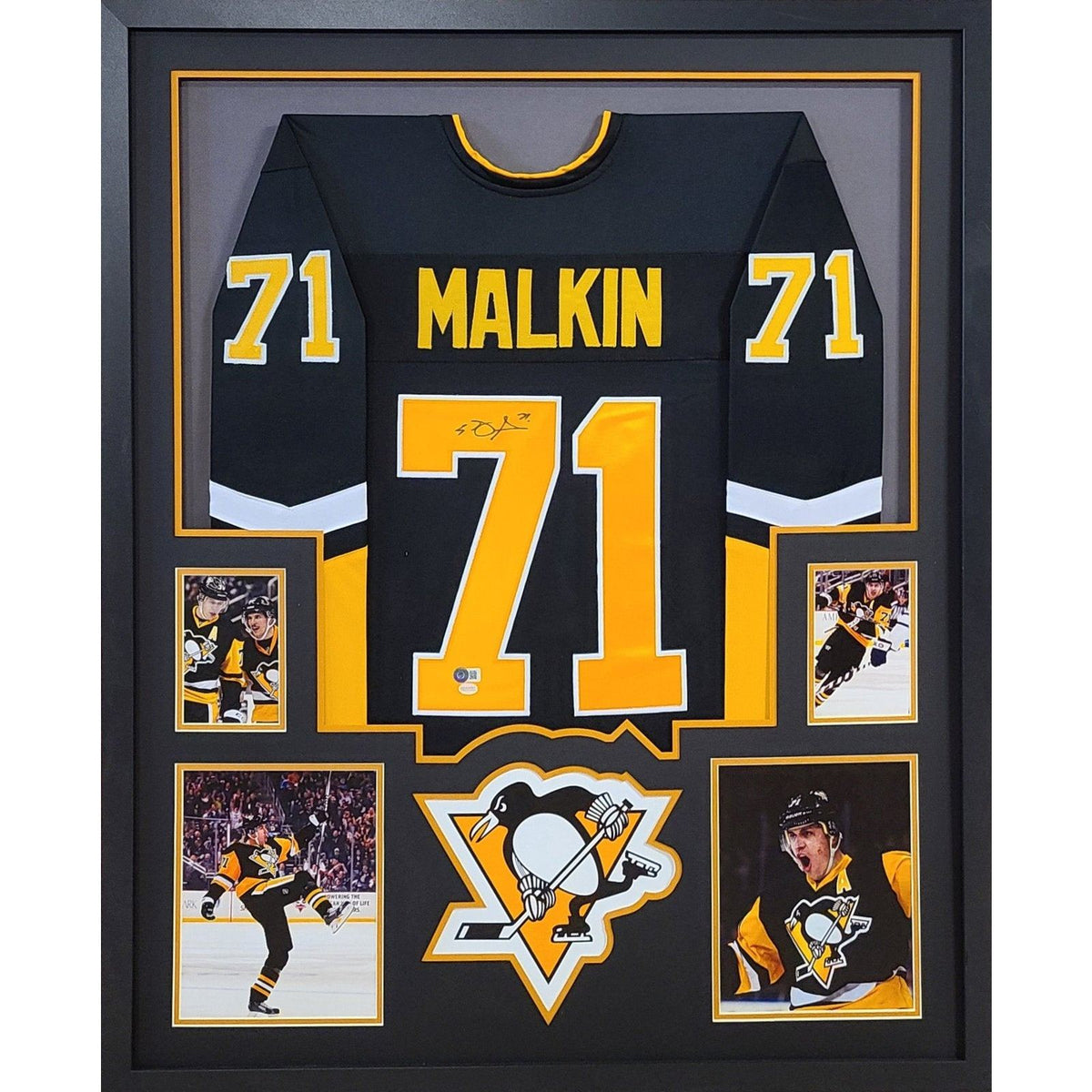 Evgeni Malkin Framed Jersey Beckett Autographed Signed Pittsburgh Penguins