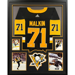 Evgeni Malkin Framed Jersey PSA/DNA Autographed Signed Pittsburgh Penguins