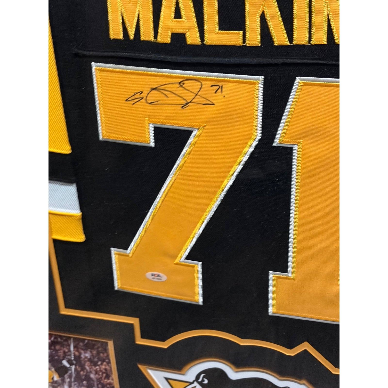 Evgeni Malkin Framed Jersey PSA/DNA Autographed Signed Pittsburgh Penguins