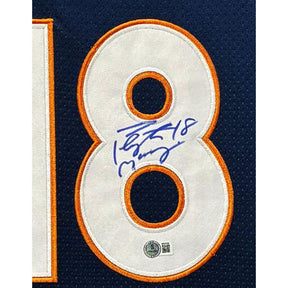 Peyton Manning Framed Signed Blue Jersey Beckett Denver Broncos Autographed